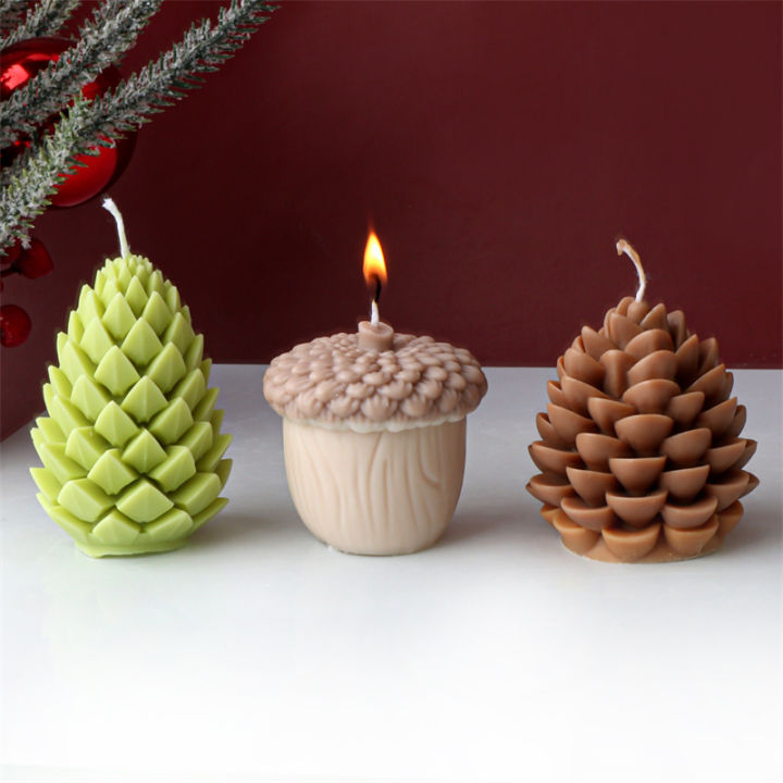 5pcs%20Pine%20Cone%20Silicone%20Candle%20Mold%20DIY%20Christmas%20Pinecone%20Aromatherapy%20Plaster%20Soap%20Mold%20Making%20Acorn%20Cone%20Handmade%20Home%20Decor%20-%20Image%203