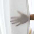 White minimalist translucent window curtain, door curtain, Velcro door curtain ready to ship. 