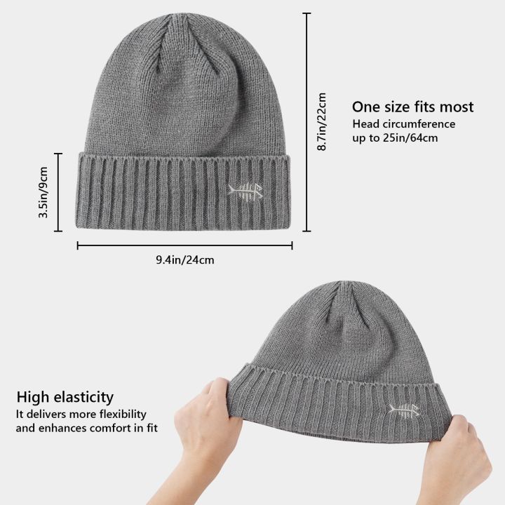 BASSDASH%20Winter%20Beanie%20Hats%20with%20Fleece%20Lining%20Thick%20Warm%20for%20Men%20Women%20Stretchy%20Fit%20Unisex%20Cuffed%20Knit%20Hat%20-%20Image%203