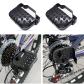 Universal Mountain Bike Electric Bike Folding Footrest with Elastic Spring, Oversized Design, Rust-Resistant Paint Finish.