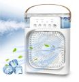 2 in 1 Air Conditioner Humidifier 3 Speed Air Cooling Fan Humidifies Portable Air Conditioner Fan SMILING SHARK Cooling Fan Mini Evaporative Air Cooler Water Fan with 5 Sprays, 7 Colors LED Personal AC USB Desk Fan for Office,Home Kitchen,Bedroom,Dorm. 