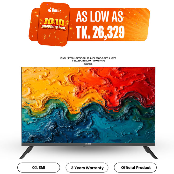 Official WALTON 32" Google HD Smart LED Television Magma W32G5L with Free Delivery
