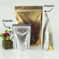 Thailandpacking ziplock bag foil pouch snack bag food zip lock Frosted Gold inner bag silver outside cheap multi-size (50/pack)-thailandpacking. 