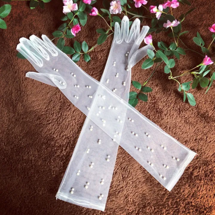 55%20cm%20Transparent%20Wedding%20Gloves%20Pearls%20Long%20Elbow%20Mittens%20Mesh%20Arm%20Covers%20Women%20Party%20Bridal%20Dress%20Accessories%20Photo%20Props%20-%20Image%204