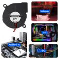 12/24V DC 5015 Blower Fan 50mmx15mm Blower Turbine Turbo Dual Ball Bearing, Cable Brushless Cooling 2PIN for 3D Printer.