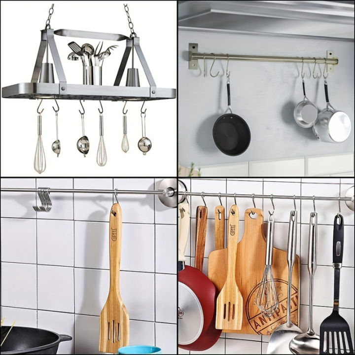 10pcs%20Heavy%20Duty%20Stainless%20Steel%20S-Hooks%20with%20Anti-Scratch%20Caps%20-%20Adjustable,%20Wall-Mounted%20Organizer%20for%20Accessories%20-%20Image%204
