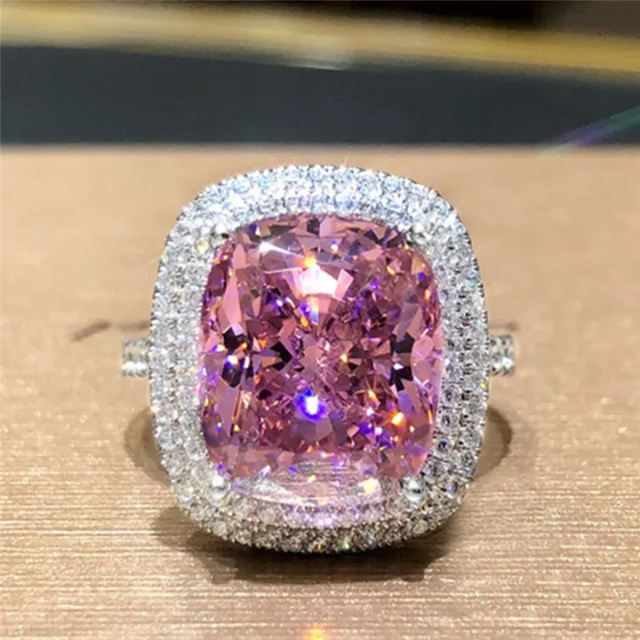 Huitan%20Personality%20Big%20Pink%20Cubic%20Zirconia%20Wedding%20Rings%20for%20Women%20Romantic%20Bridal%20Marriage%20Ceremony%20Party%20Rings%20Fashion%20Jewelry%20-%20Image%202