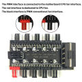 4Pin 10 Port PC Case Fan Hub PWM Controller SATA Power/Large 4P Splitter Motherboard Cooler Cooling Fan Cable. 