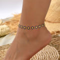 【Must-Have Accessories】 2023 New Cute Daisy Flower Chain Anklets for Women Summer Beach Colorful Beads Anklet Bracelet On Leg Foot Chain Boho Jewelry.