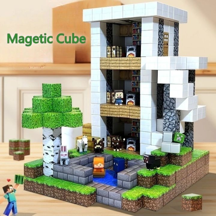 STEM Magnetic Building Blocks for Kids – DIY Magnet Tiles Educational ...