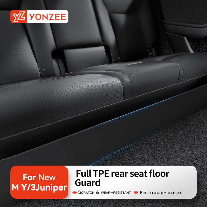 YZ For Tesla Model Y/3 Juniper 2021-2025 Rear Seat Lower Anti-kick Pad Protective Mat Electric Vehicle Protective Accessories