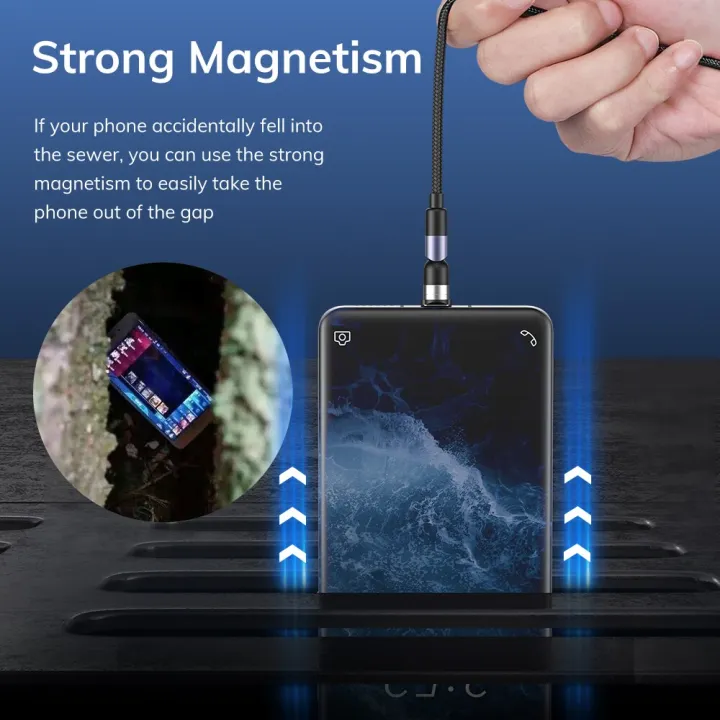 TOPK%20Magnetic%20Charging%203%20in%201%20Cable%20540%20Rotating%20Micro%20USB%20Type%20C%20Cable%20Magnetic%20Phone%20Charger%20Cable%2090%20Angle%20Connector%20-%20Image%204
