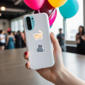 500Pcs/Roll Cute Pet Mimi Cats Stickers 2.5cm/1.0'' 16 Designs Decals Diy Adorn s Suitable for Various Packaging Home Decor.