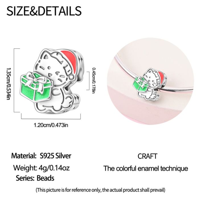Original%20925%20Sterling%20Silver%20Cute%20%20Cat%20Charms%20Bead%20Fit%203mm%20Bracelet%20Women%20Fine%20DIY%20Birthday%20Jewelry%20-%20Image%205