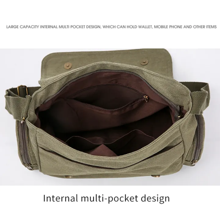 American%20Retro%20Message%20Bag%20Unisex%20Multiple%20Pockets%20Shoulder%20Bag%20Adjustable%20Shoulder%20Strap%E2%80%8C%20Canvas%20Crossbody%20Bag%20Commuting%20-%20Image%205