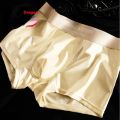 1/3PCS Men's Cool Ice Silk Boxers Shorts Summer Satin-like Solid Underpants Skin Friendly Breathable Mesh Crotch Male Underwear. 