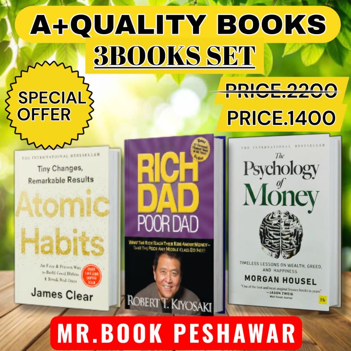 Atomic habits & Rich dad and poor dad & psychology of Money Best 3 ...