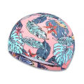 Leaf Print Swimming Cap for Adults - Ear Protection Non-Slip Design Pool Beach Summer Swim Hat. 