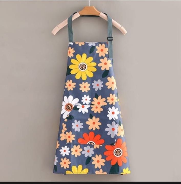 Kitchen flower print apron waterproof men woman