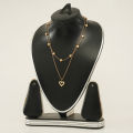 Korean Double Layer Heart Necklace Shiny Bling Zircon For Women Clavicle Chain Elegant Charm Wedding Pendant Choker Jewelry Gift - Necklace For Girls. 