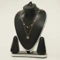 Korean Double Layer Heart Necklace Shiny Bling Zircon For Women Clavicle Chain Elegant Charm Wedding Pendant Choker Jewelry Gift - Necklace For Girls. 