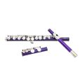 SLADE 16 Holes C Tone Flute With E Key Purple Professional Woodwind Instrument Closed Key Cupronickel Tube Flute Beginner Kit.