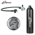 Ctrepower Tyre Air bottle Tire Booster With Valve Gas Cylinder With Clear Pressure Gauge For Bike Vacuum Tubeless Tire MTB Road. 