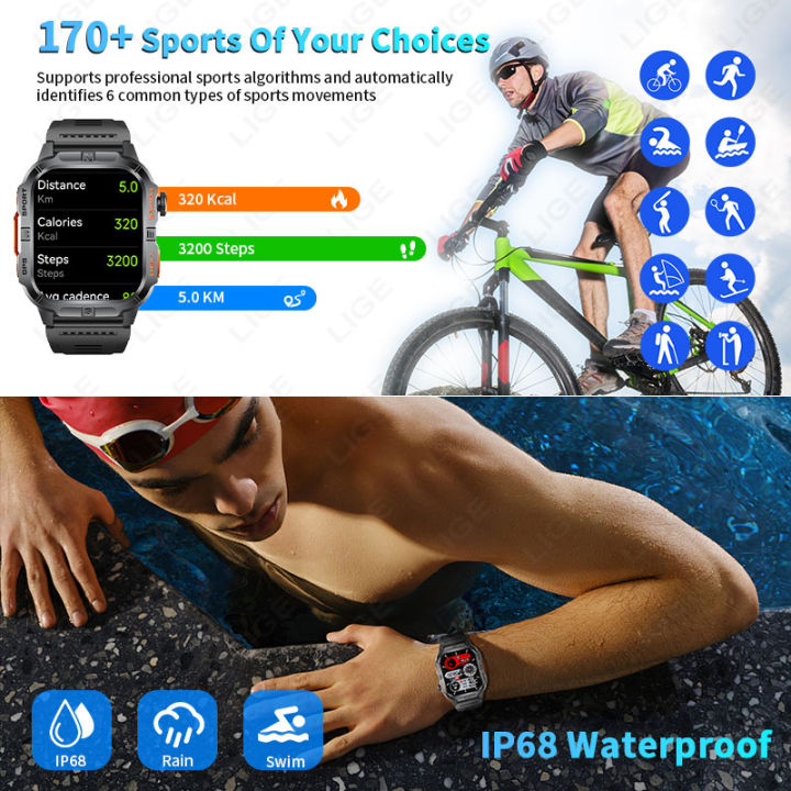 2026%20New%20%20Outdoor%20Smart%20Watch%20Men's%20%20540mAh%20LED%20Flashlight%20Bluetooth%20Call%202.01"%20Screen%20Waterproof%20Sports%20Smartwatch%20-%20Image%204