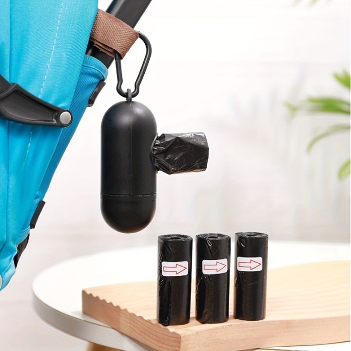 Portable Bag Dispenser Waste Bag Refill for Baby Stoller Travel, Diaper