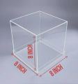 Acrylic Cake box transparent gift box 8x8x8. 