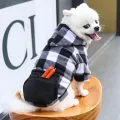 5XL Dog Clothes Plaid Coat Pet Hoodie Pocket Sweater For Small Large Dogs Clothes French Bulldog Pet Clothing Golden Retriever. 