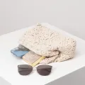 Pattern hollow woven bag, simple clutch bag, Bohemian clip bag, holiday casual straw purse, beach bag (random pattern). 
