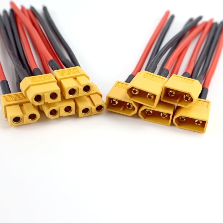 5/10 Parallel Connector for XT60 Plug and Socket Battery with Silicone Flexible Cable 14AWG 10cm RC LiPo Battery Motor