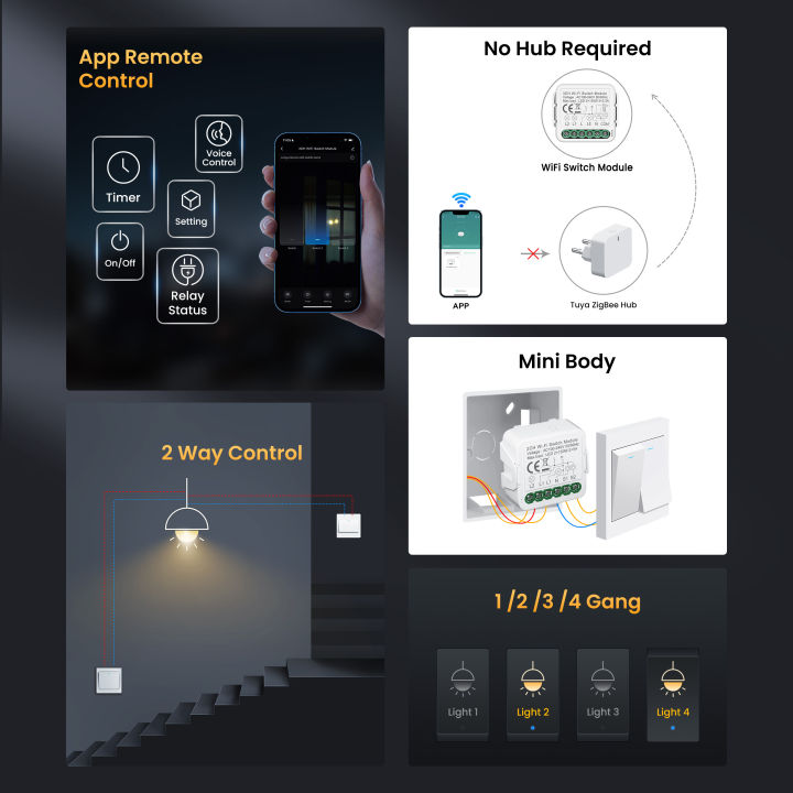 GIRIER%20Tuya%20WiFi%20Switch%20Module%20Smart%20DIY%20Light%20Breaker%20100-240V%20Supports%202-way%20Control%20APP%20Remote%20Control%20Works%20Alexa%20Hey%20%20lightify%20-%20Image%202