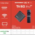 TX-60 Pro 14K Ultra Hd Smart Tv Box With Voice Contro Remote.