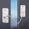 Child Safety Lock Cabinet Refrigerator Door Lock Stainless Steel Cable Protection Children Baby Home Window Lock Strong Fixation.