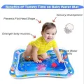 Inflatable Tummy Time Mat Premium Baby Water Play Mat for Infants and Toddlers for 3 to 24 Months Strengthen Your Baby's Muscles. 
