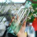 500ml Glass Bottle With Time Marker Cover For Water Drinks Transparent Milk Juice Simple Cup Birthday Gift. 
