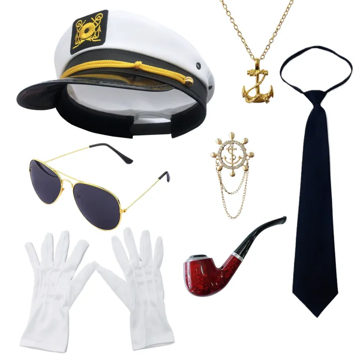Festival%20Party%20Cosplay%20Navy%20Captain%20Dress%20Up%20Costume%20Accessories%20Sailor%20Role%20Playing%20Hat%20Set%20-%20Image%203