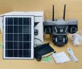 V380 Pro 3 three Lens Waterproof 4G Sim Solar system Battery Backup 9MP Full HD IP Camera. 360 Degree Wide Angle Auto Tracking Color Night Vision Two Way Audio PTZ IP Camera. 