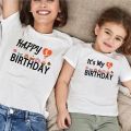 Customized White Polyester T-Shirt for Kids. 