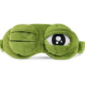 3D Sad Frog Sleep Mask Natural Sleeping Eyeshade Cover Shade Eye Patch Women Men Soft Portable Blindfold Travel Rest Eyepatch. 