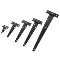 Black Paint T Shape Triangle Hinge Cabinet Shed Wooden Door Gate Hinges Hardware.