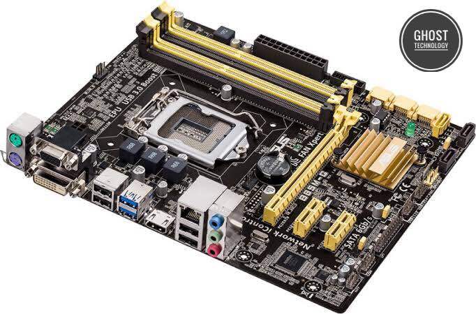 ASUS B85M plus motherboard with 4 Ram slots for gaming