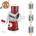 Multifunctional Roller Vegetable Cutter, 3 In 1 Vegetable Slicer And Cutter, Manual Rotary Drum Greator, Hand Roller Type Square Drum Vegetable Cutter with 3 Removable Blades For Kitchen. 