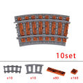 5pcs MOC Creative Expert Ideas City Train Switching Tracks Base Rails Crossing Collection Bricks Building Blocks Toys Kids . 