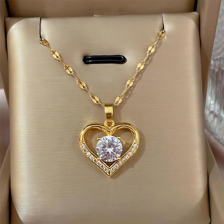 Trendy%20Heart%20Stainless%20Steel%20Zirconia%20Necklaces%20For%20Women%20Girls%20Love%20Gold%20Color%20Metal%20Necklace%20Party%20Birthday%20Daily%20Jewelry%20-%20Image%202