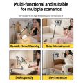 Adjustable Tablet Stand for 5-12Inch Phone Ipad Pro Mini Desk Bedside Rotatable Foldable 3 Sections Arms Lazy Bracket.