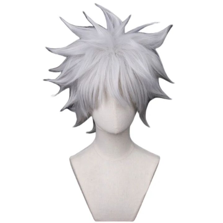Hunter%20x%20Hunter%20Killua%20Zoldyck%20Cosplay%20Costume%20Number%2099%20Badge%20Halloween%20Christmas%20Party%20Cosplay%20Suit%20Shirt%20Short%20White%20Wig%20-%20Image%206