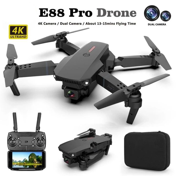 2022 New Quadcopter E88 Pro WIFI FPV Drone With Wide Angle HD 4K 1080P ...